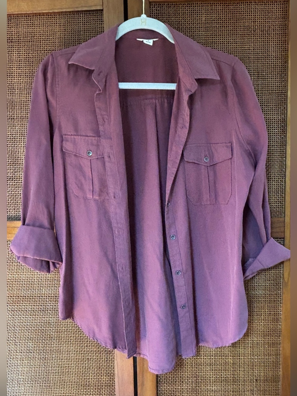 Aeropostale Women's Button-Down Shirt in Plum